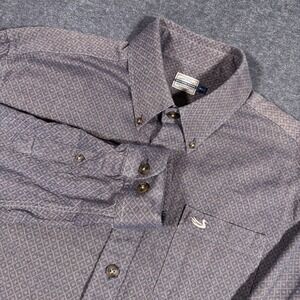 Southern Marsh XL Gray Diamond Check Flannel Shirt Men's Long Sleeve Button Down